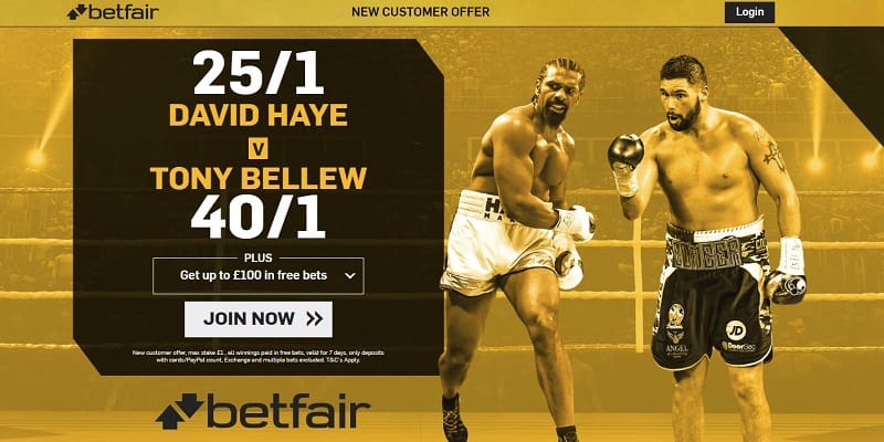 Tony Bellew - David Haye - betting odds